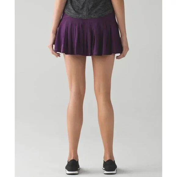 Lululemon 6 Tall Circuit Breaker Skirt Darkest Magenta Plum- Rare - Picture 10 of 11